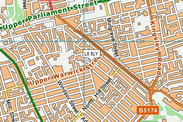 L8 8LY map - OS VectorMap District (Ordnance Survey) L8 8LY map - OS VectorMap District (Ordnance Survey)
