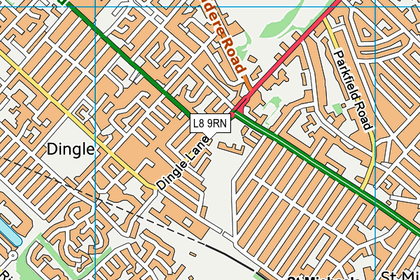 L8 9RN map - OS VectorMap District (Ordnance Survey) L8 9RN map - OS VectorMap District (Ordnance Survey)
