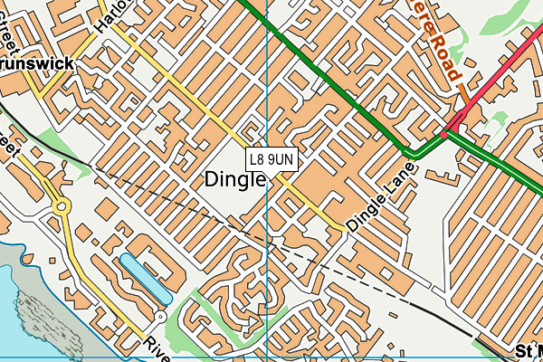 L8 9UN map - OS VectorMap District (Ordnance Survey) L8 9UN map - OS VectorMap District (Ordnance Survey)