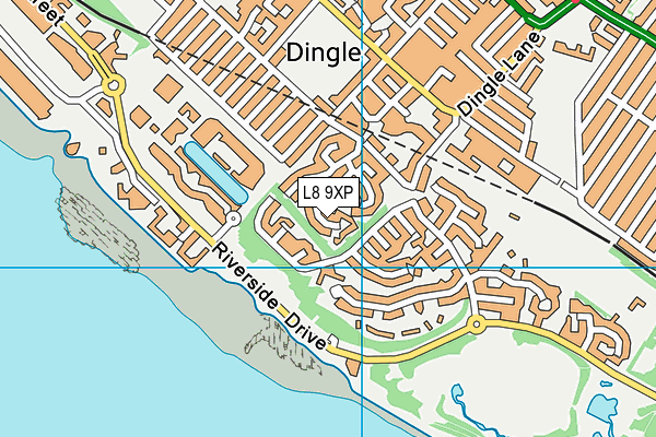 L8 9XP map - OS VectorMap District (Ordnance Survey) L8 9XP map - OS VectorMap District (Ordnance Survey)