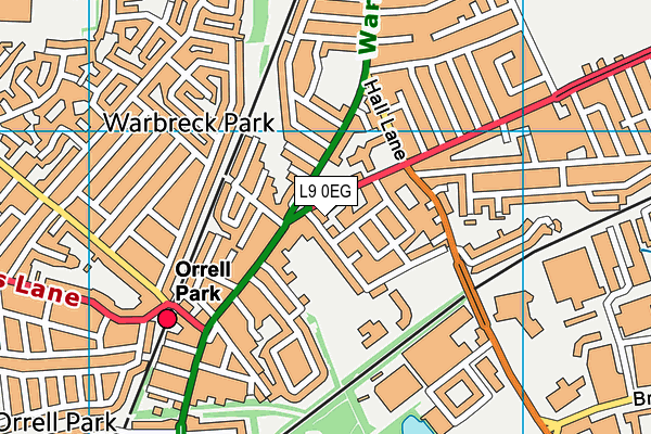 L9 0EG map - OS VectorMap District (Ordnance Survey) L9 0EG map - OS VectorMap District (Ordnance Survey)