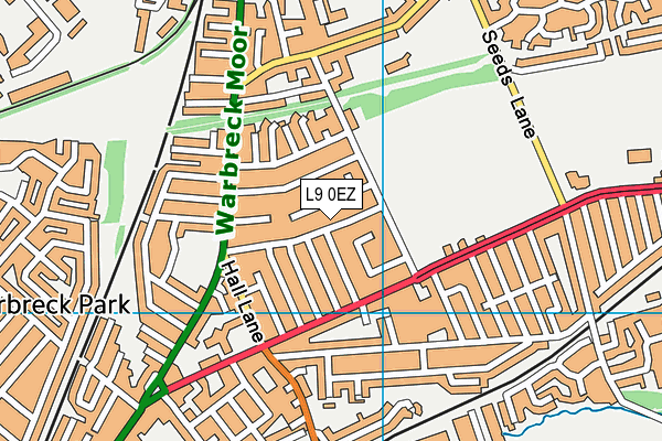 L9 0EZ map - OS VectorMap District (Ordnance Survey)