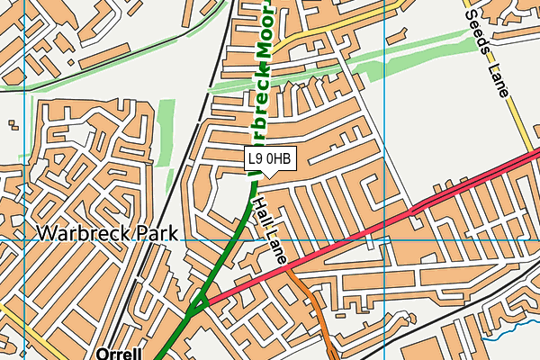 L9 0HB map - OS VectorMap District (Ordnance Survey) L9 0HB map - OS VectorMap District (Ordnance Survey)