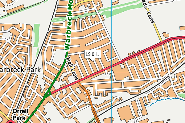 L9 0HJ map - OS VectorMap District (Ordnance Survey)
