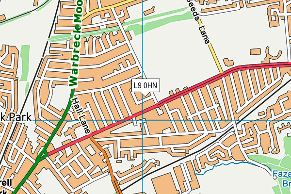 L9 0HN map - OS VectorMap District (Ordnance Survey) L9 0HN map - OS VectorMap District (Ordnance Survey)