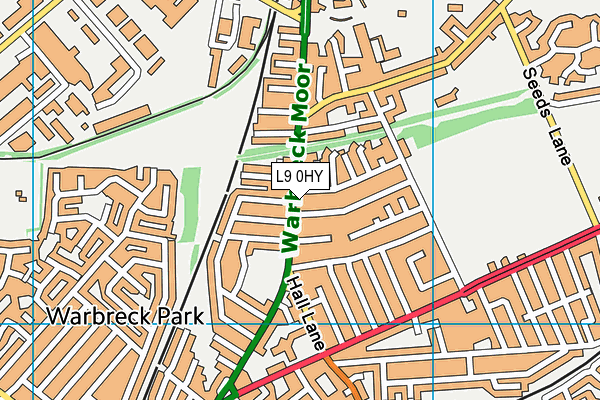 L9 0HY map - OS VectorMap District (Ordnance Survey)