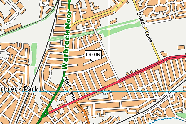 L9 0JN map - OS VectorMap District (Ordnance Survey) L9 0JN map - OS VectorMap District (Ordnance Survey)