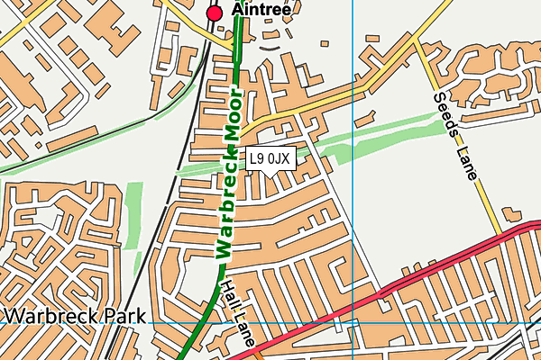 L9 0JX map - OS VectorMap District (Ordnance Survey) L9 0JX map - OS VectorMap District (Ordnance Survey)
