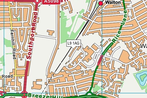 L9 1AG map - OS VectorMap District (Ordnance Survey) L9 1AG map - OS VectorMap District (Ordnance Survey)