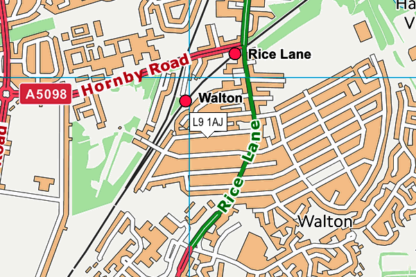 L9 1AJ map - OS VectorMap District (Ordnance Survey)