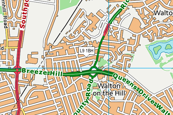 L9 1BH map - OS VectorMap District (Ordnance Survey) L9 1BH map - OS VectorMap District (Ordnance Survey)