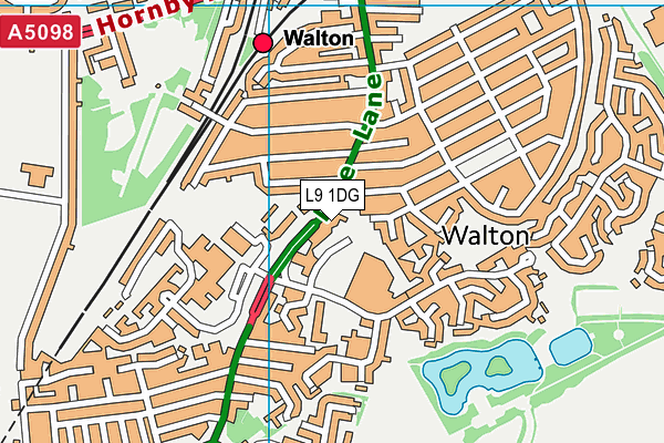 L9 1DG map - OS VectorMap District (Ordnance Survey) L9 1DG map - OS VectorMap District (Ordnance Survey)