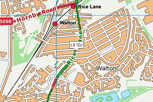 L9 1DJ map - OS VectorMap District (Ordnance Survey)