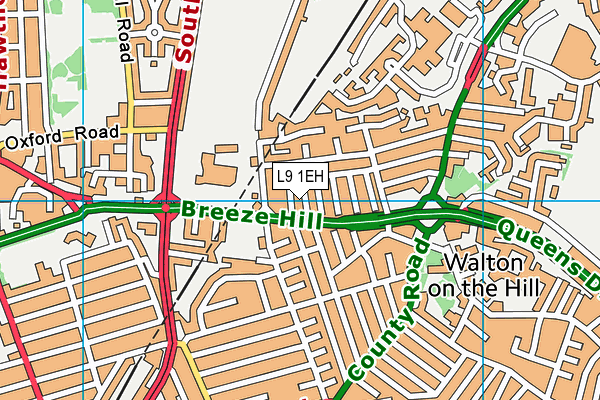 L9 1EH map - OS VectorMap District (Ordnance Survey) L9 1EH map - OS VectorMap District (Ordnance Survey)