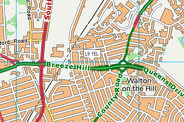 L9 1EL map - OS VectorMap District (Ordnance Survey)