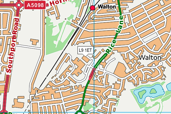 L9 1ET map - OS VectorMap District (Ordnance Survey) L9 1ET map - OS VectorMap District (Ordnance Survey)