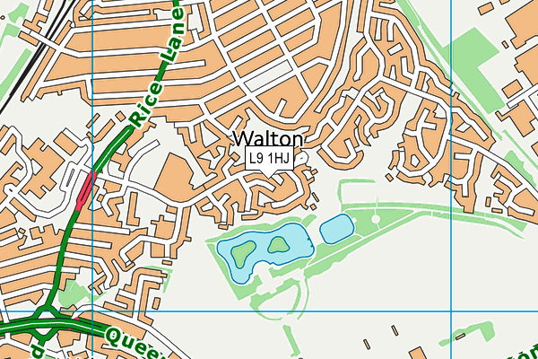L9 1HJ map - OS VectorMap District (Ordnance Survey) L9 1HJ map - OS VectorMap District (Ordnance Survey)