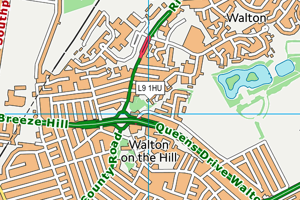L9 1HU map - OS VectorMap District (Ordnance Survey) L9 1HU map - OS VectorMap District (Ordnance Survey)