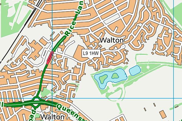 L9 1HW map - OS VectorMap District (Ordnance Survey) L9 1HW map - OS VectorMap District (Ordnance Survey)