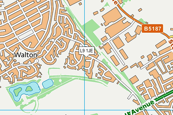 L9 1JE map - OS VectorMap District (Ordnance Survey) L9 1JE map - OS VectorMap District (Ordnance Survey)