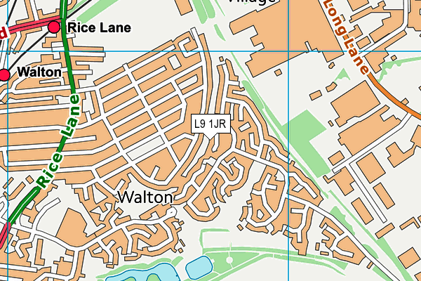 L9 1JR map - OS VectorMap District (Ordnance Survey) L9 1JR map - OS VectorMap District (Ordnance Survey)