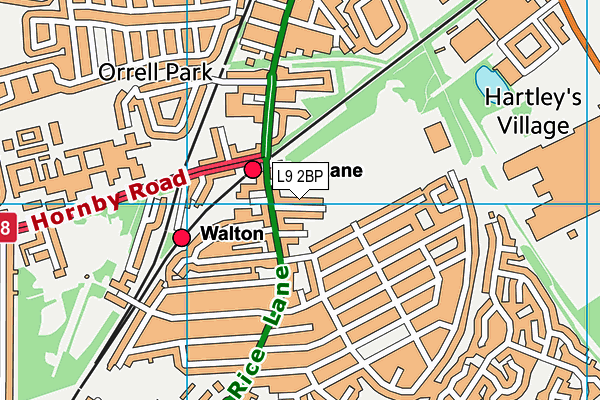 L9 2BP map - OS VectorMap District (Ordnance Survey) L9 2BP map - OS VectorMap District (Ordnance Survey)