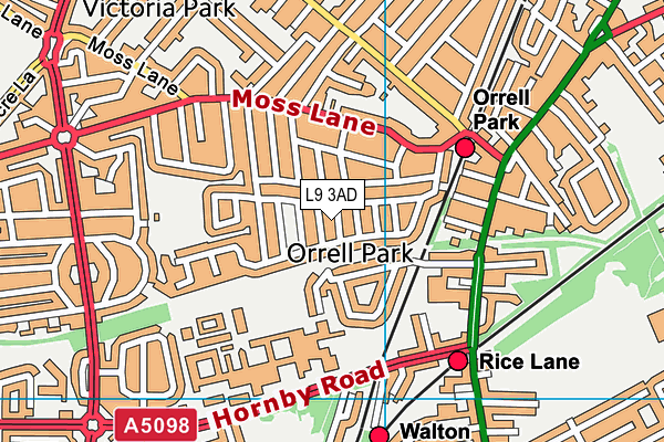 L9 3AD map - OS VectorMap District (Ordnance Survey) L9 3AD map - OS VectorMap District (Ordnance Survey)