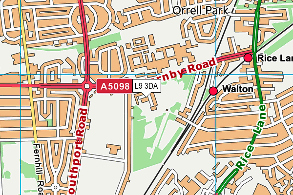 L9 3DA map - OS VectorMap District (Ordnance Survey) L9 3DA map - OS VectorMap District (Ordnance Survey)