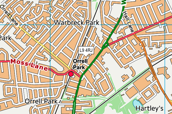L9 4RJ map - OS VectorMap District (Ordnance Survey) L9 4RJ map - OS VectorMap District (Ordnance Survey)