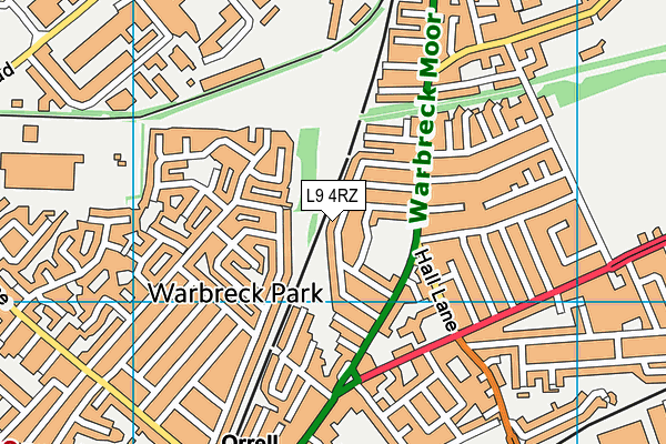 L9 4RZ map - OS VectorMap District (Ordnance Survey) L9 4RZ map - OS VectorMap District (Ordnance Survey)