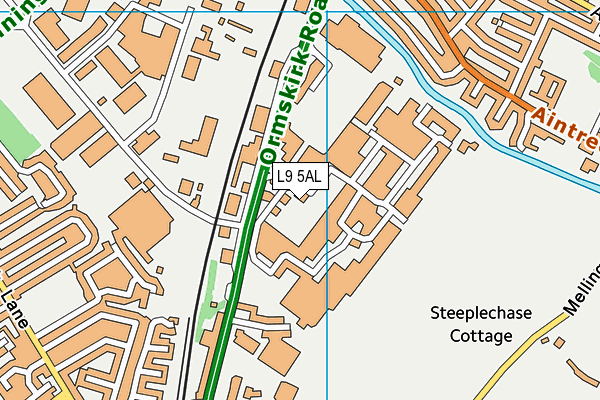L9 5AL map - OS VectorMap District (Ordnance Survey) L9 5AL map - OS VectorMap District (Ordnance Survey)