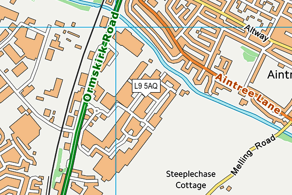 L9 5AQ map - OS VectorMap District (Ordnance Survey) L9 5AQ map - OS VectorMap District (Ordnance Survey)