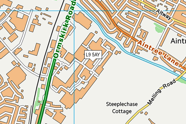 L9 5AY map - OS VectorMap District (Ordnance Survey) L9 5AY map - OS VectorMap District (Ordnance Survey)