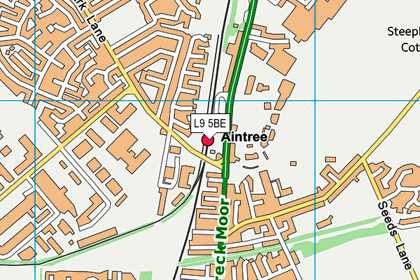 L9 5BE map - OS VectorMap District (Ordnance Survey)