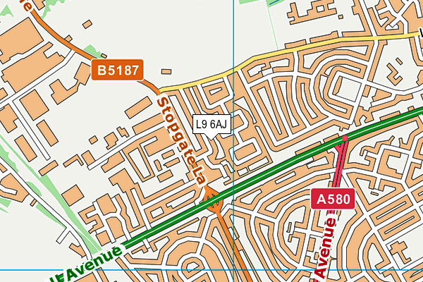 L9 6AJ map - OS VectorMap District (Ordnance Survey) L9 6AJ map - OS VectorMap District (Ordnance Survey)