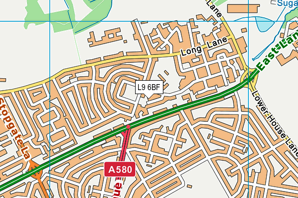 L9 6BF map - OS VectorMap District (Ordnance Survey) L9 6BF map - OS VectorMap District (Ordnance Survey)