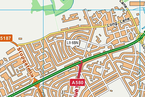 L9 6BN map - OS VectorMap District (Ordnance Survey) L9 6BN map - OS VectorMap District (Ordnance Survey)