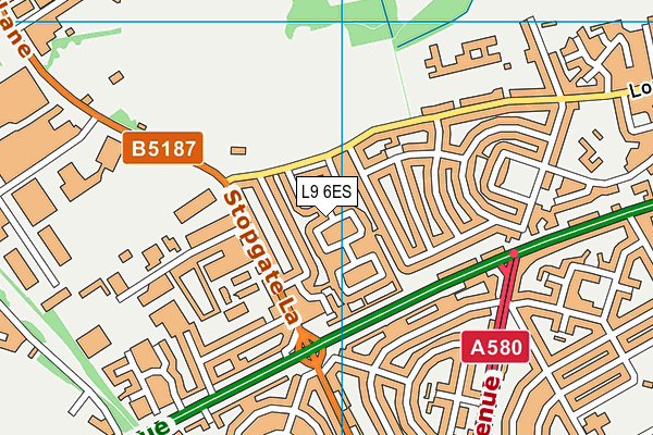 L9 6ES map - OS VectorMap District (Ordnance Survey) L9 6ES map - OS VectorMap District (Ordnance Survey)