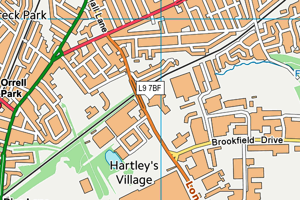L9 7BF map - OS VectorMap District (Ordnance Survey) L9 7BF map - OS VectorMap District (Ordnance Survey)