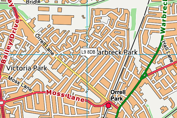 L9 8DB map - OS VectorMap District (Ordnance Survey) L9 8DB map - OS VectorMap District (Ordnance Survey)