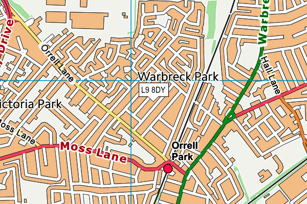 L9 8DY map - OS VectorMap District (Ordnance Survey) L9 8DY map - OS VectorMap District (Ordnance Survey)