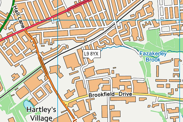 L9 8YX map - OS VectorMap District (Ordnance Survey) L9 8YX map - OS VectorMap District (Ordnance Survey)