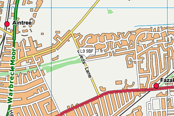 L9 9BF map - OS VectorMap District (Ordnance Survey) L9 9BF map - OS VectorMap District (Ordnance Survey)
