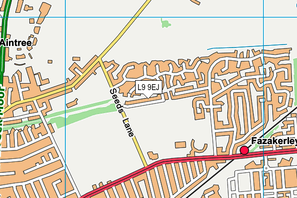 L9 9EJ map - OS VectorMap District (Ordnance Survey) L9 9EJ map - OS VectorMap District (Ordnance Survey)