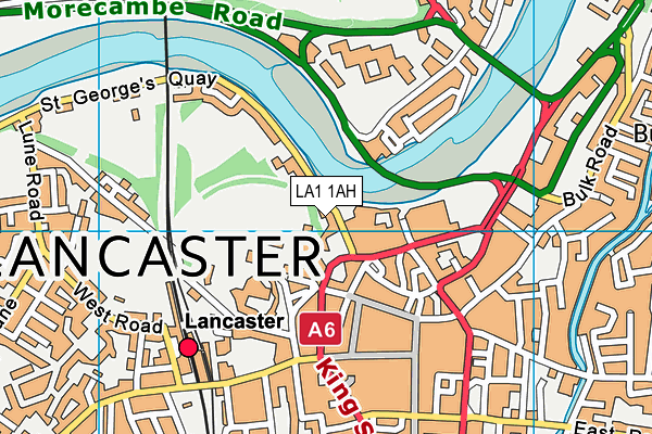 LA1 1AH map - OS VectorMap District (Ordnance Survey) LA1 1AH map - OS VectorMap District (Ordnance Survey)