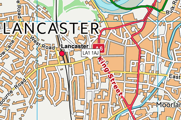 LA1 1AJ map - OS VectorMap District (Ordnance Survey)