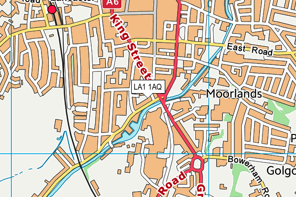 LA1 1AQ map - OS VectorMap District (Ordnance Survey) LA1 1AQ map - OS VectorMap District (Ordnance Survey)