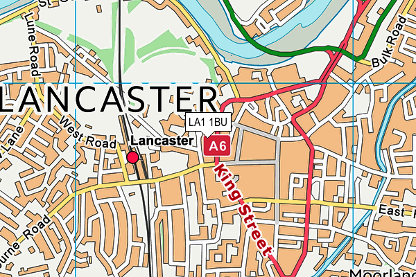 LA1 1BU map - OS VectorMap District (Ordnance Survey)