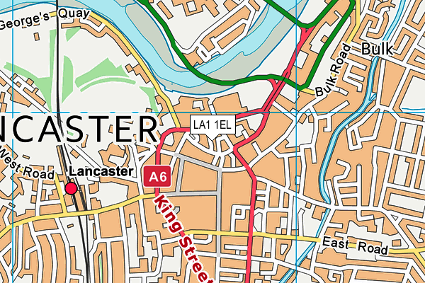 LA1 1EL map - OS VectorMap District (Ordnance Survey)