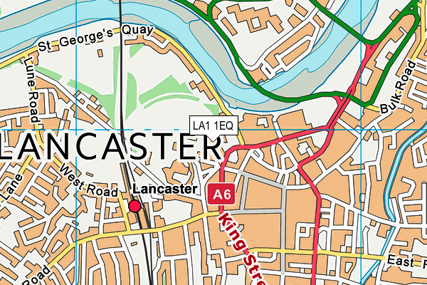 LA1 1EQ map - OS VectorMap District (Ordnance Survey) LA1 1EQ map - OS VectorMap District (Ordnance Survey)
